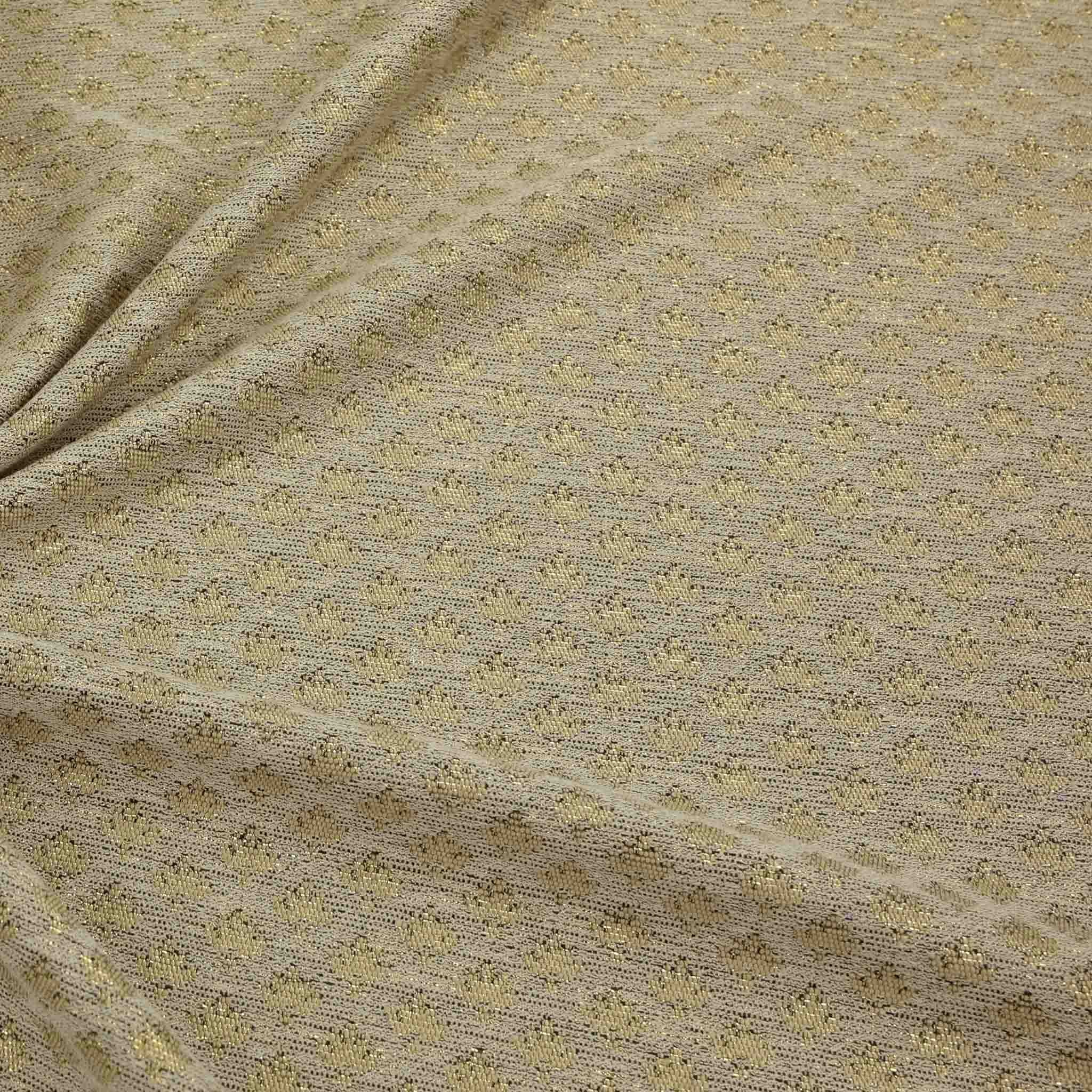 Beige Gold Floral Jacquard 98903 - Fabrics4fashion