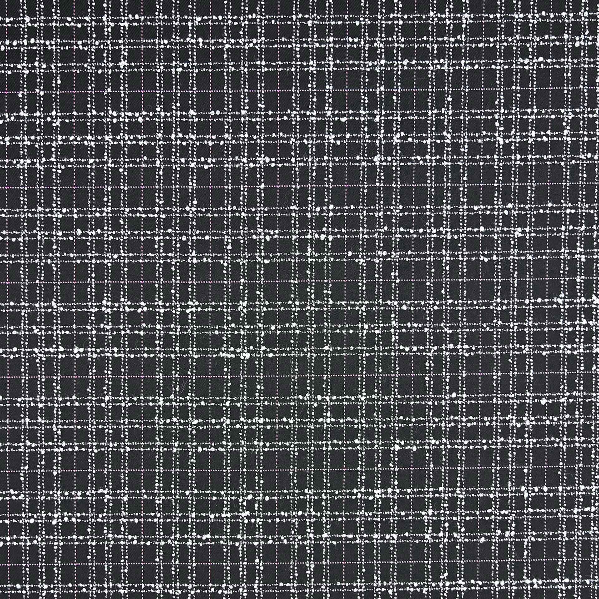 Black Check Blouclé 4020 fabric