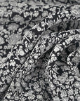 Black Floral Jacquard Fabric 3282