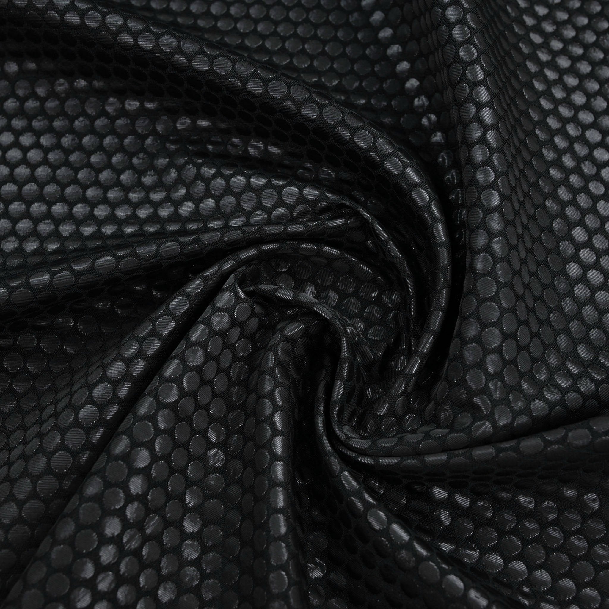 Black Geometric Jacquard Fabric 97114