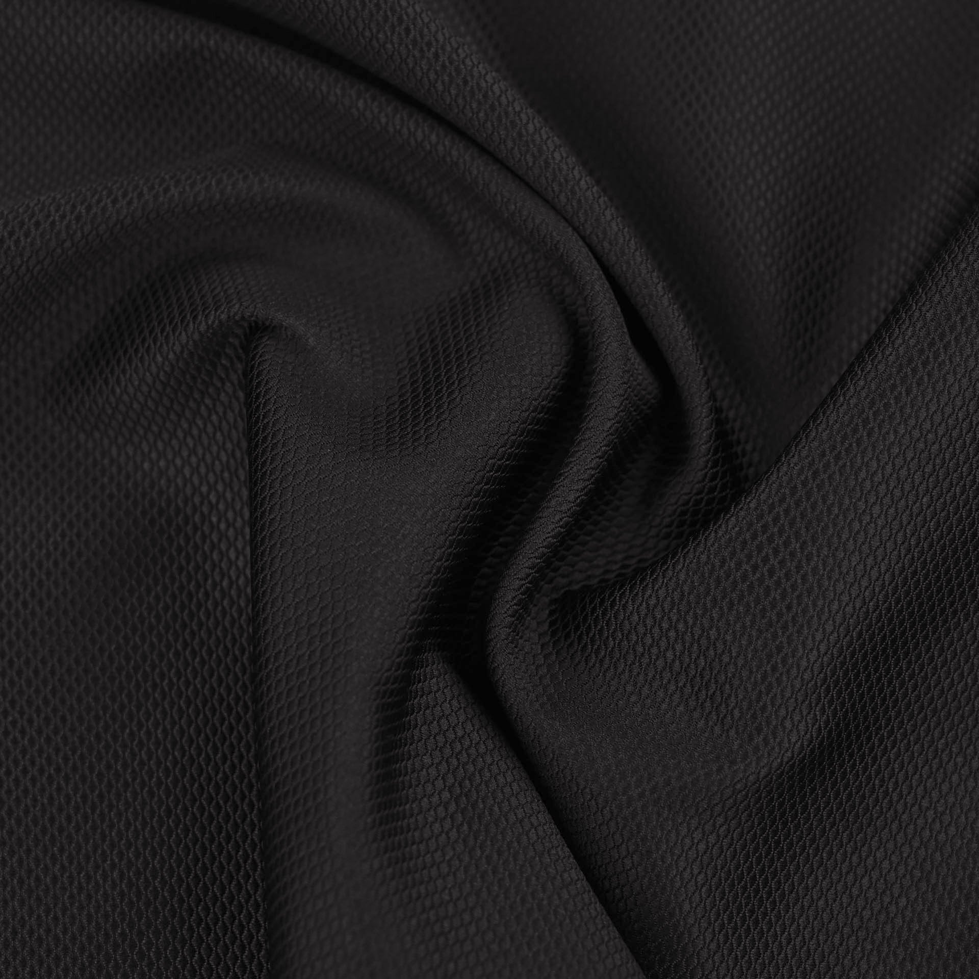 Black Micro Jacquard Fabric 98873