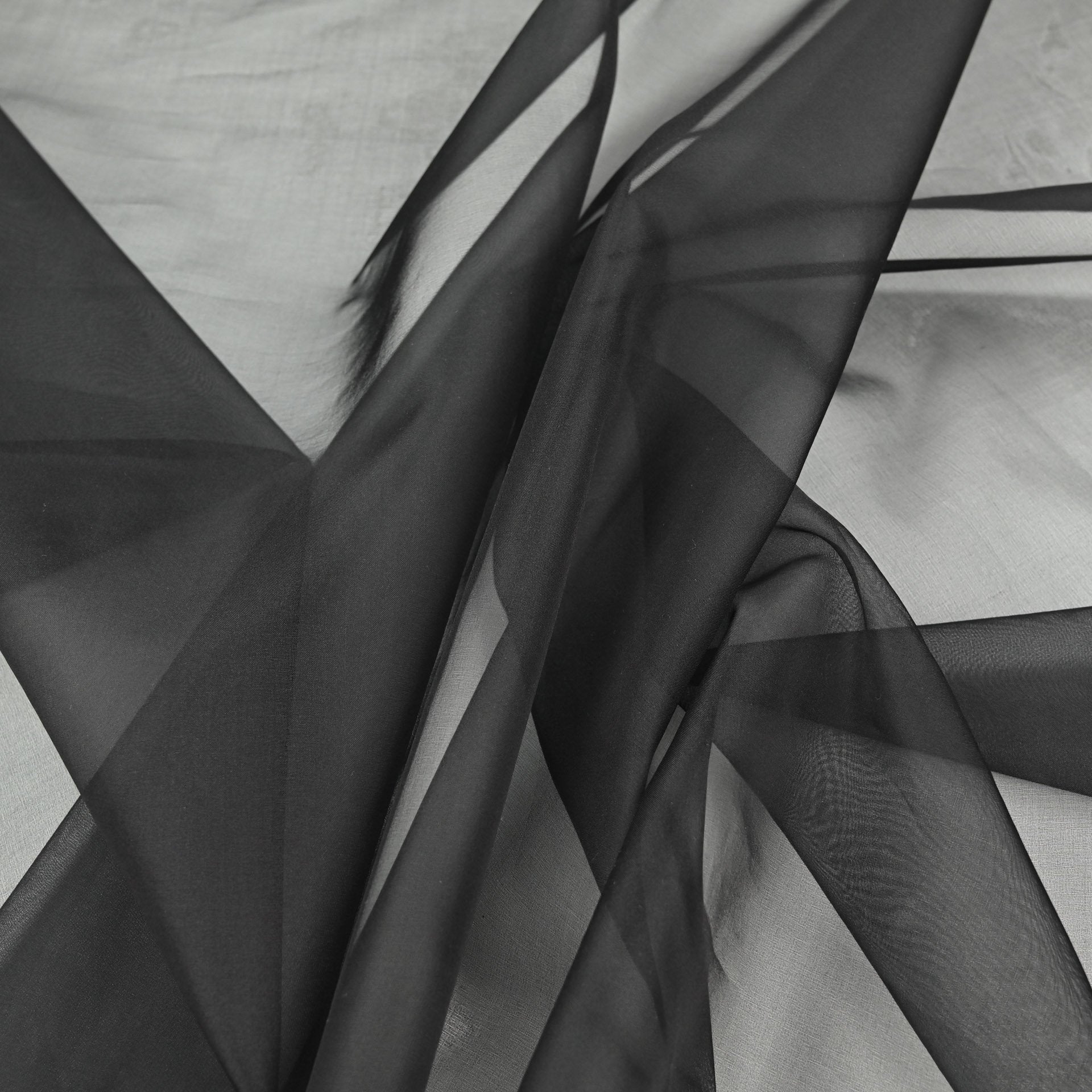 Black Organza Fabric 98875