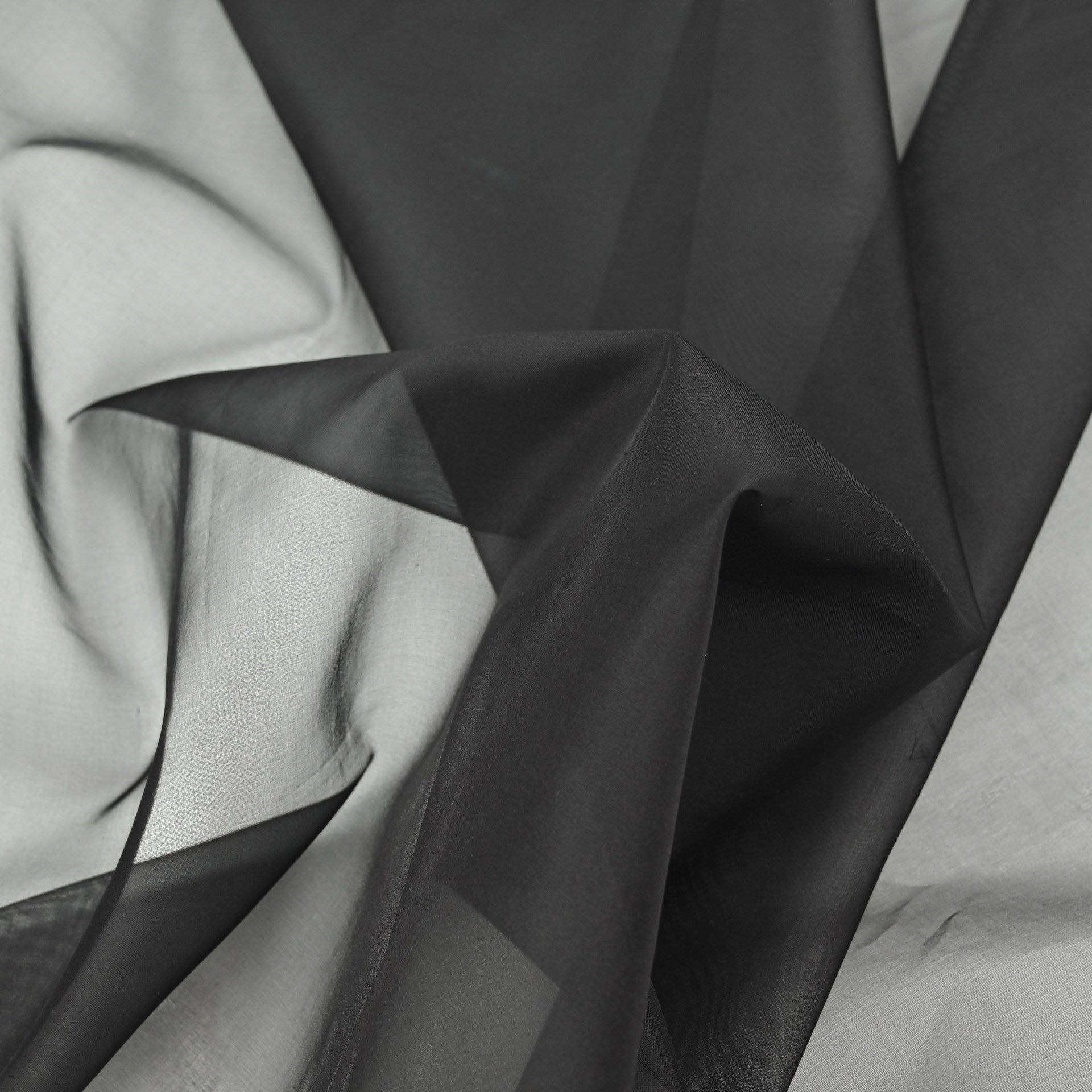 Black Organza Fabric 98875