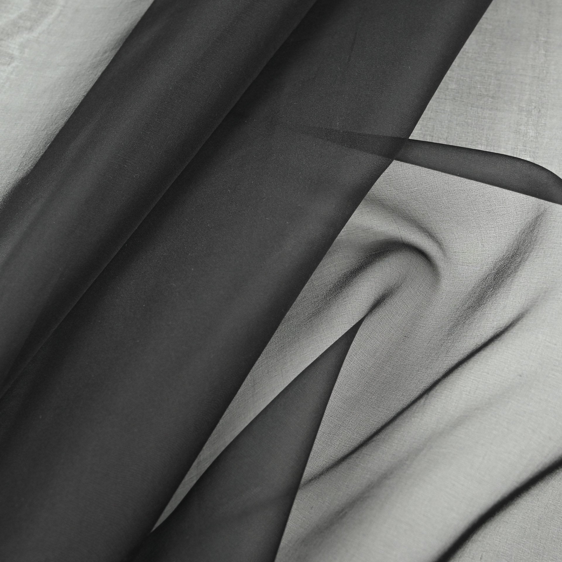 Black Organza Fabric 98875