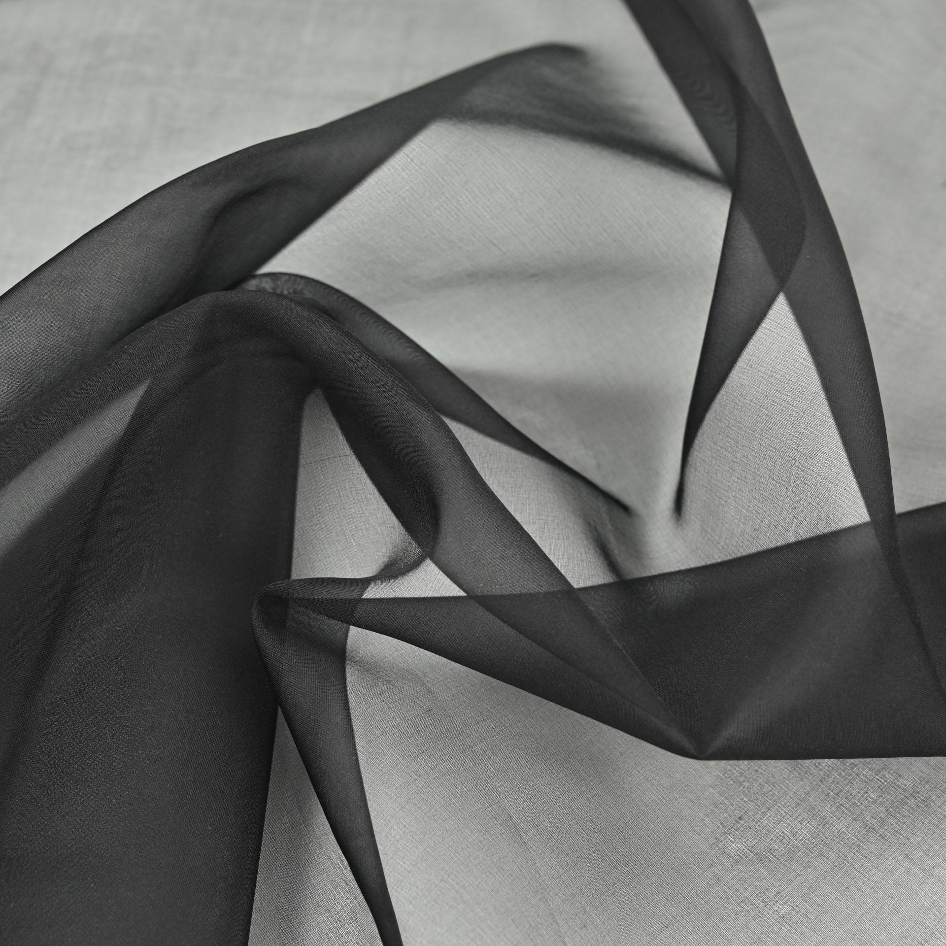 Black Organza Fabric 98875