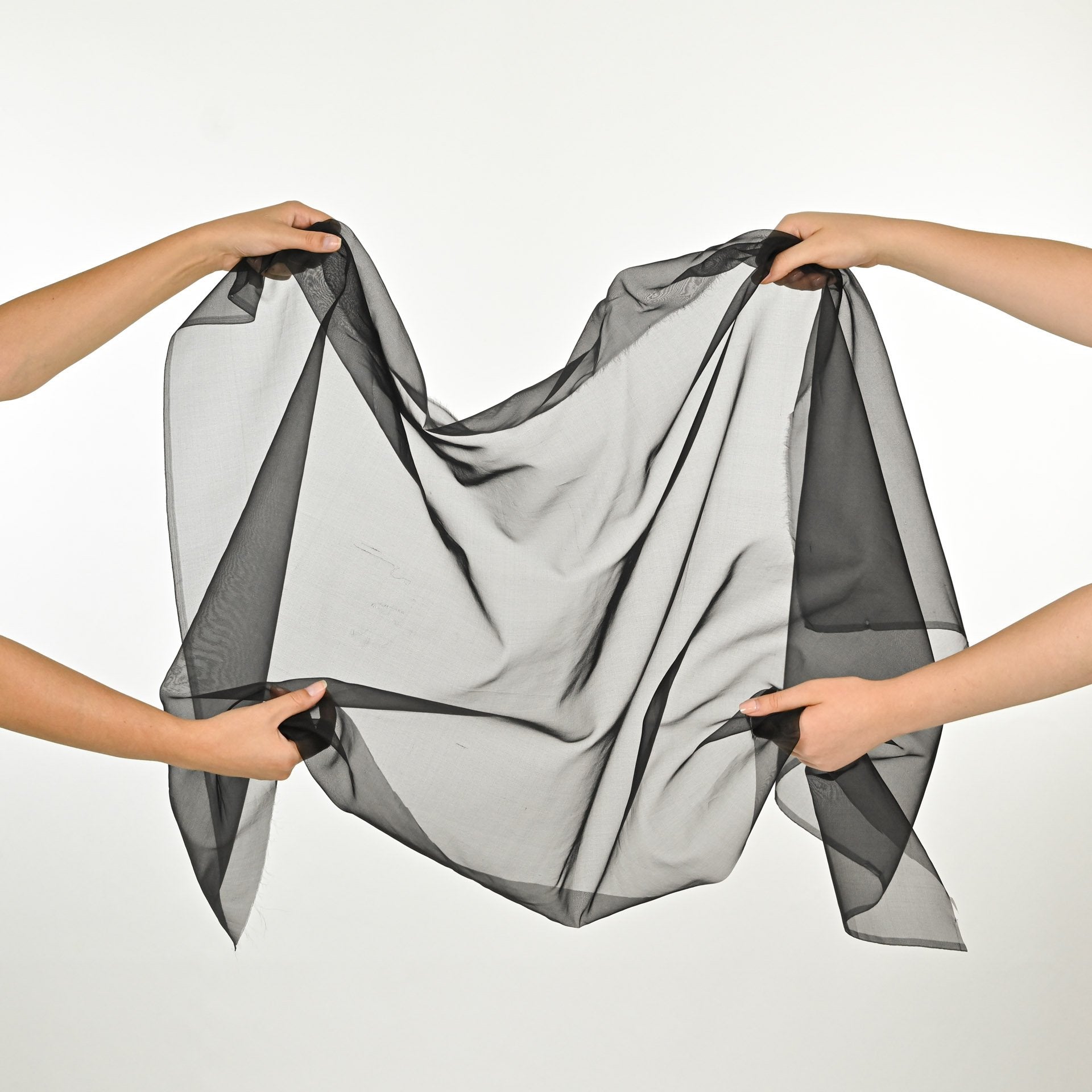 Black Organza Fabric 98875