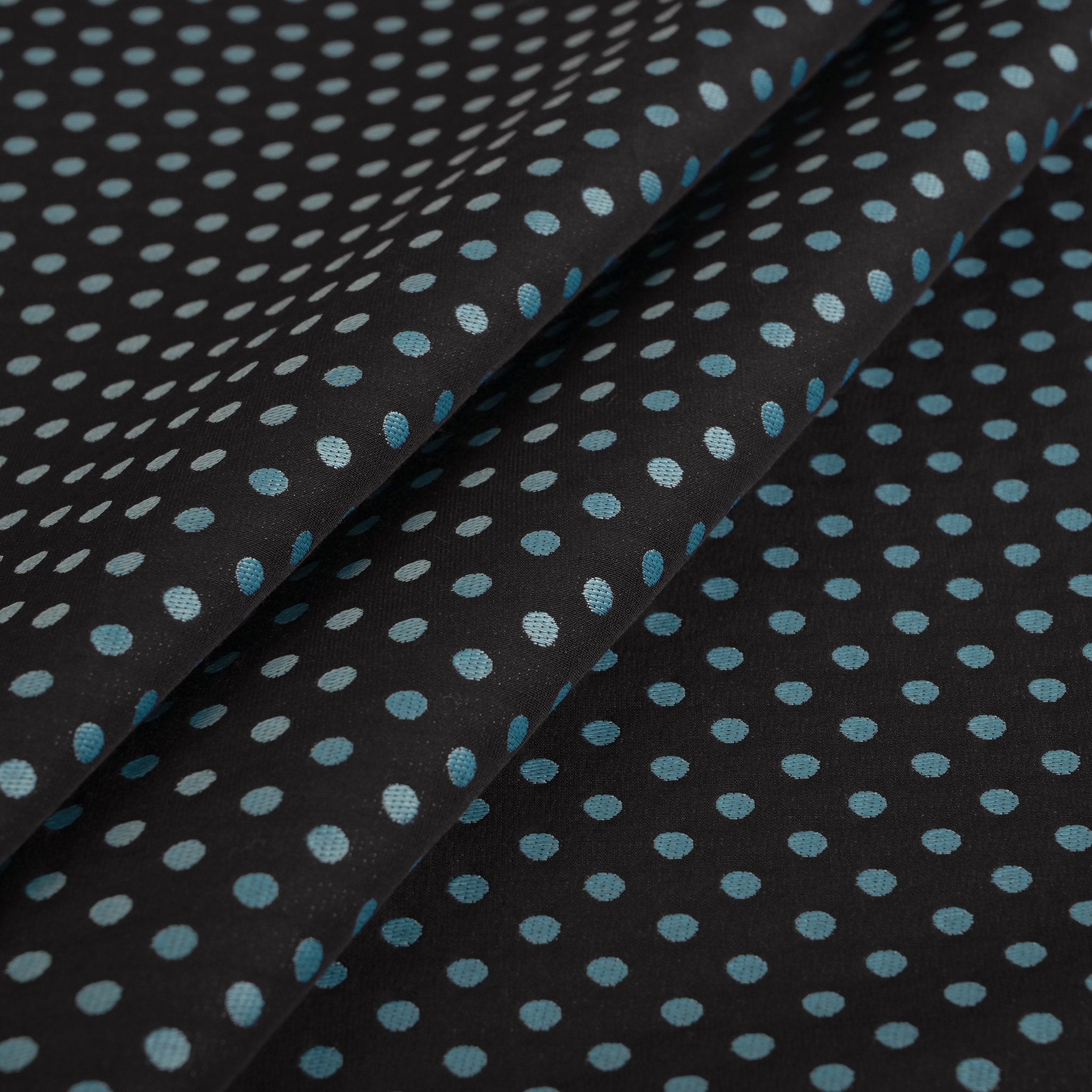 Black Polka Dot Jacquard Fabric 3681