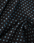 Black Polka Dot Jacquard Fabric 3681