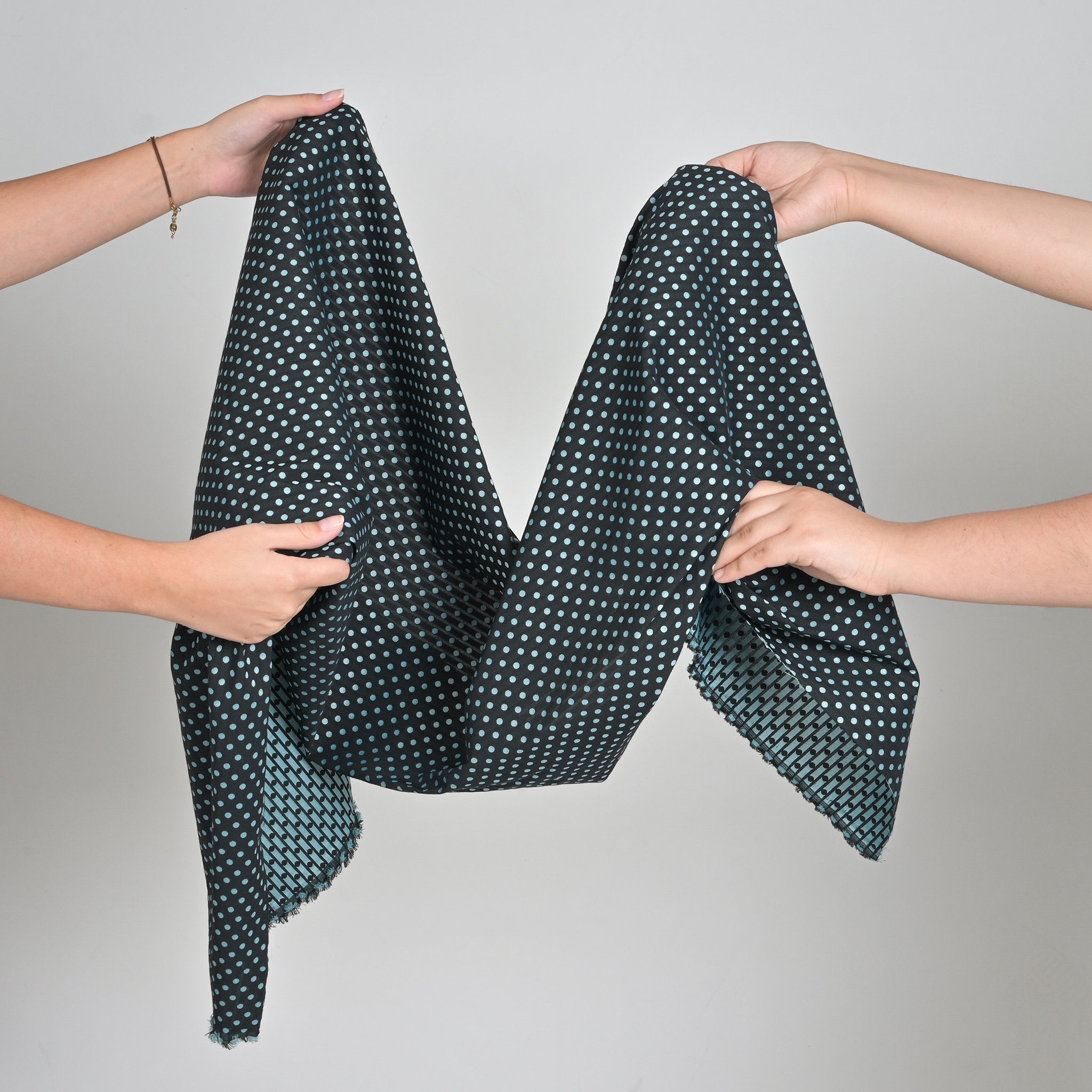 Black Polka Dot Jacquard Fabric 3681 – Fabrics4Fashion