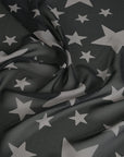 Black Printed Silk Fabric 8661