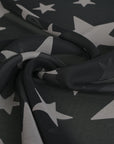 Black Printed Silk Fabric 8661