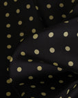 Black Printed Silk Satin Polkadot 3134