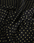 Black Printed Silk Satin Polkadot 3134