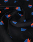Black Printed Velvet 2384 - Fabrics4Fashion