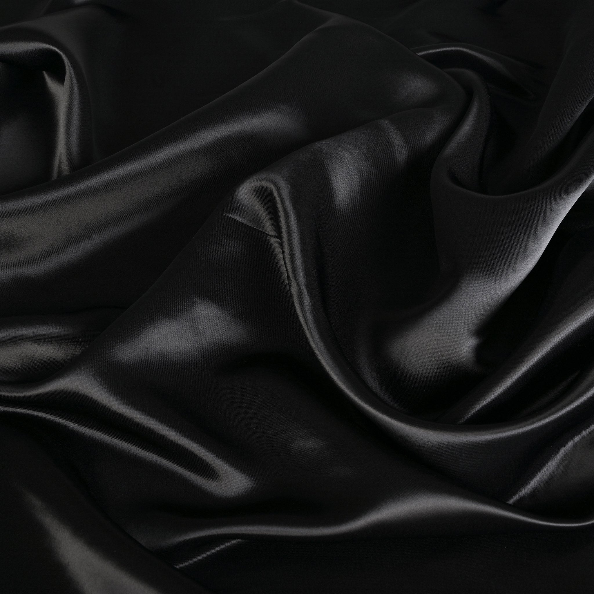 Black Satin Fabric 96910