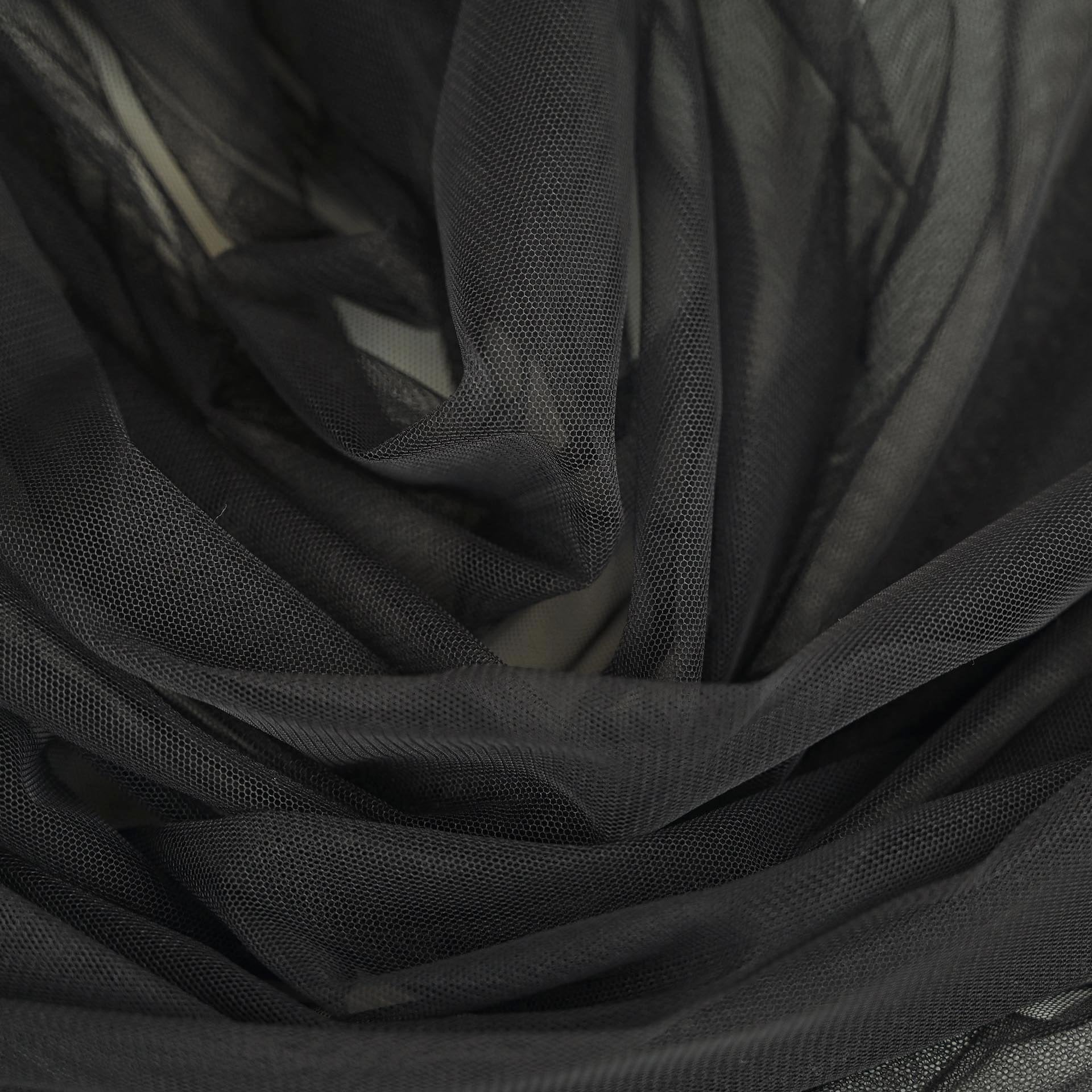 Black Tulle Fabric 98085
