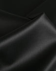 Black Wool Satin Fabric 4664