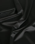 Black Wool Satin Fabric 4664