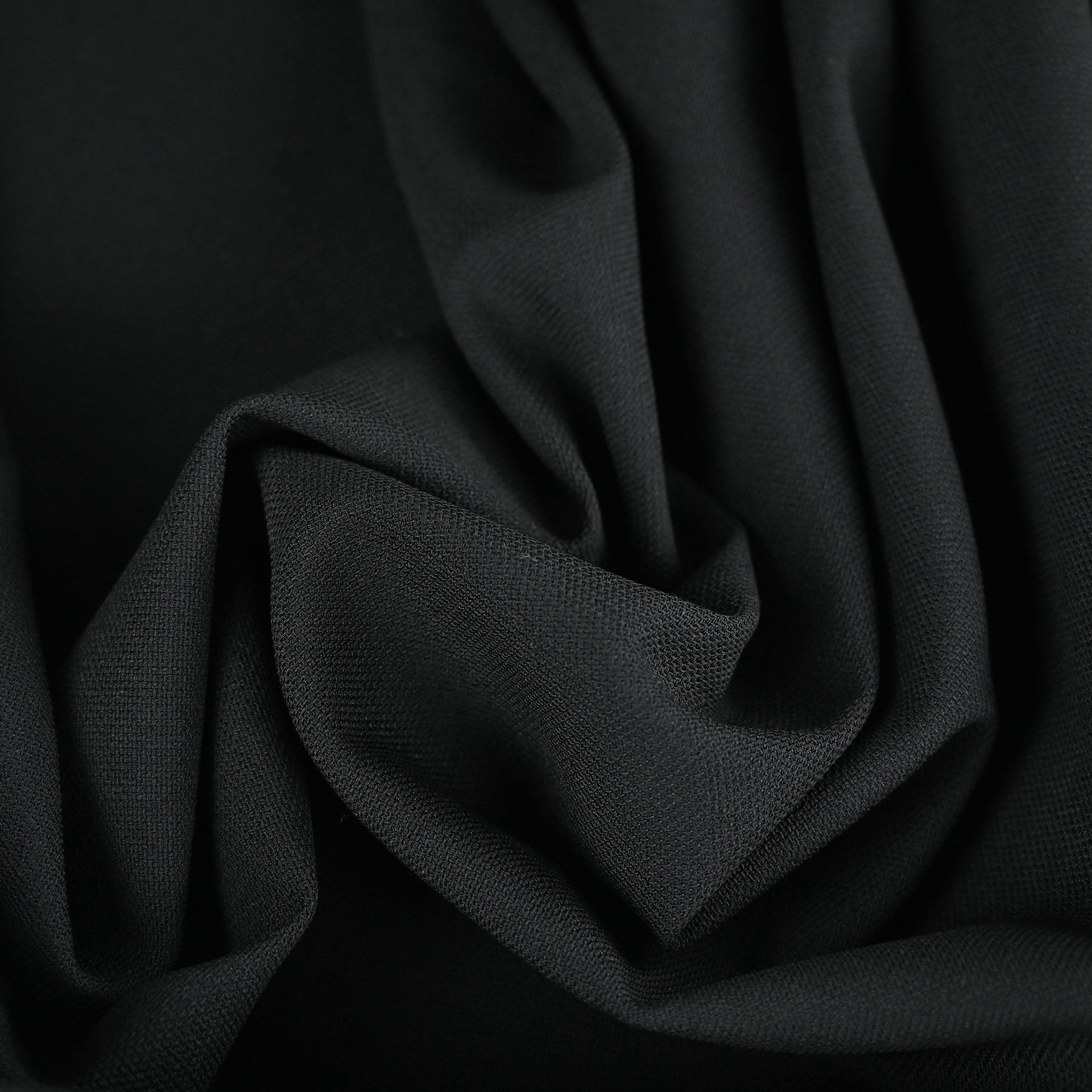 Black Wool Stretch Fabric 4059 - Fabrics4fashion