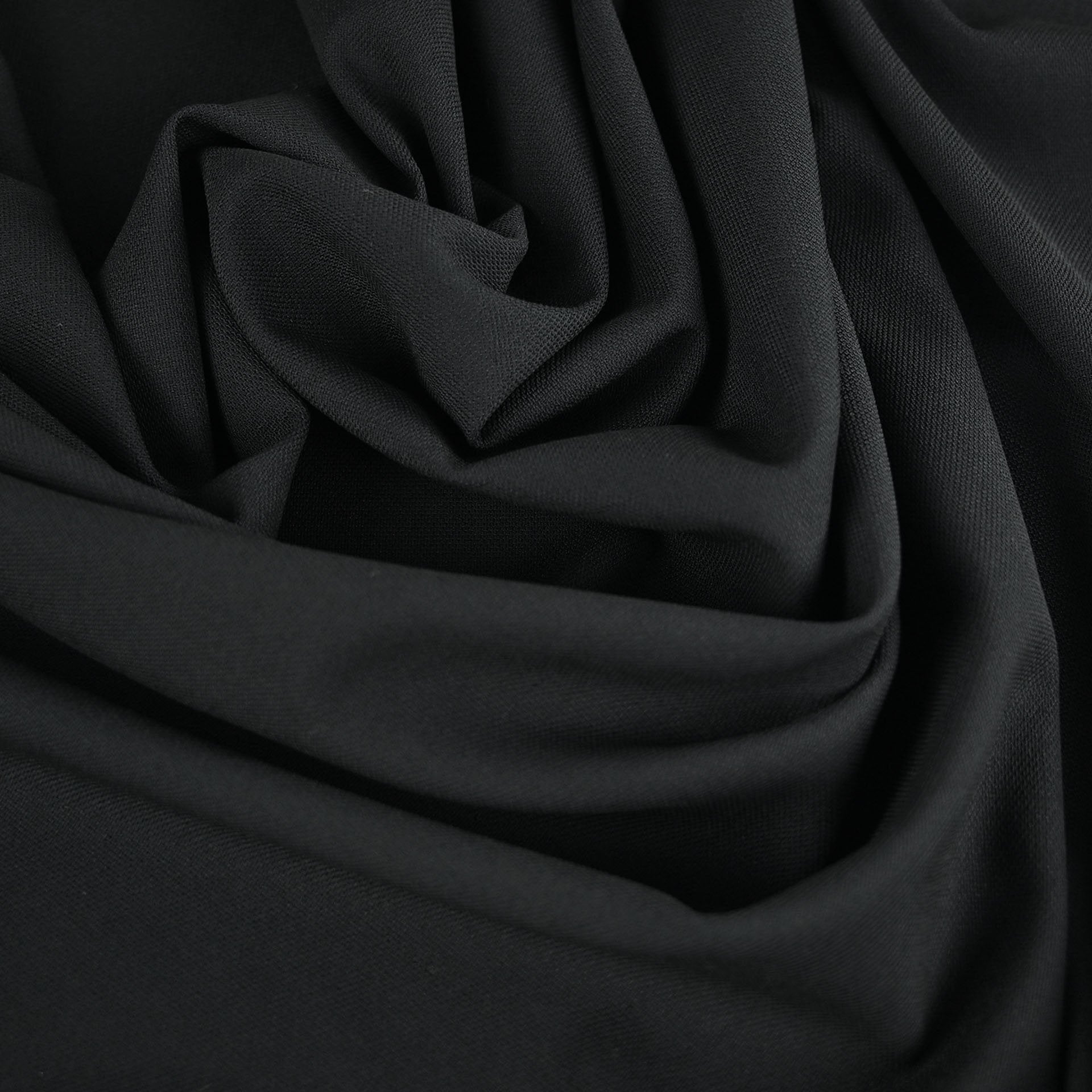 Black Wool Stretch Fabric 4059 - Fabrics4fashion