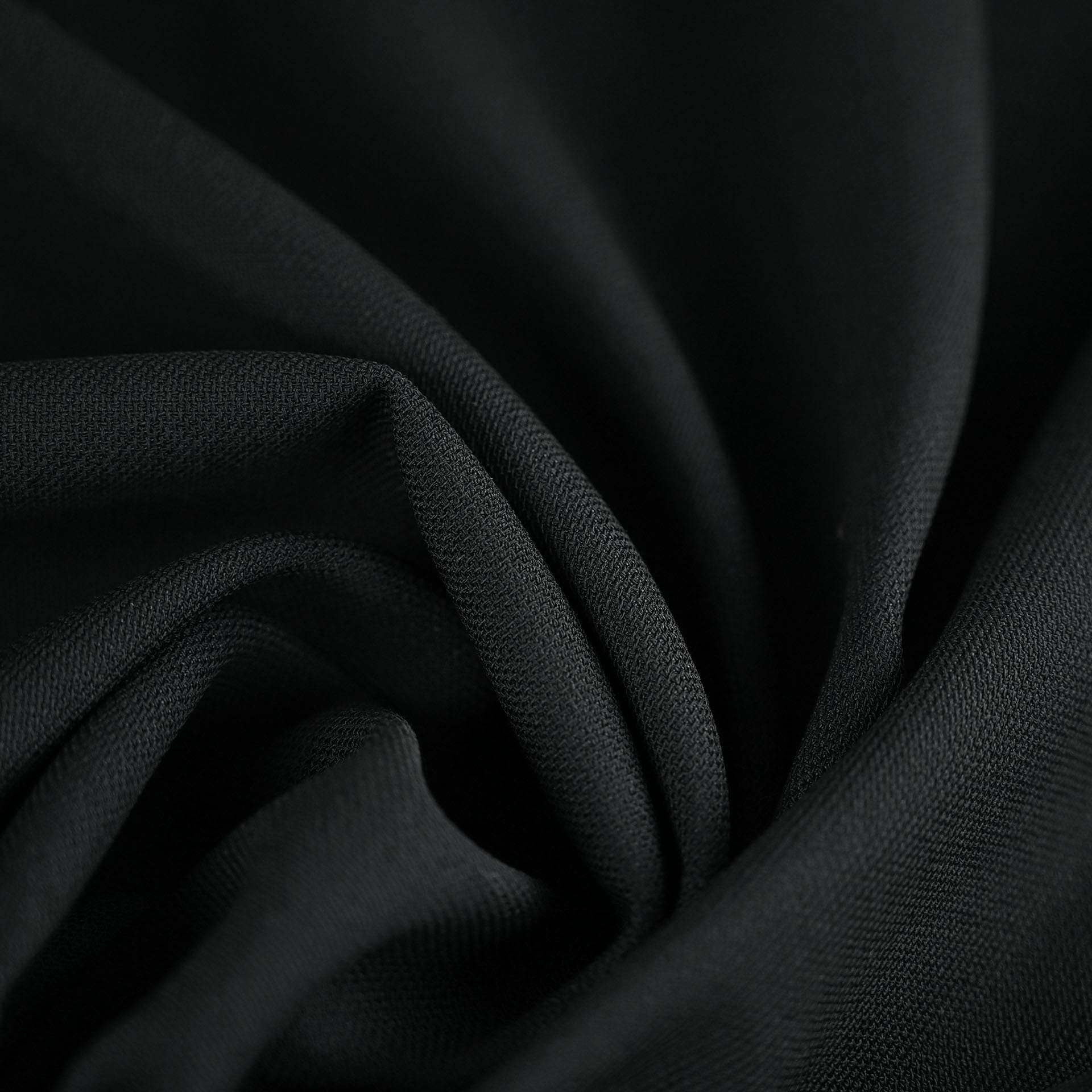 Black Wool Stretch Fabric 4059 - Fabrics4fashion
