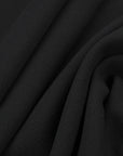 Black Woollen Crepe Fabric 97566