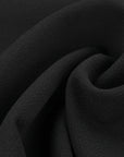 Black Woollen Crepe Fabric 97566