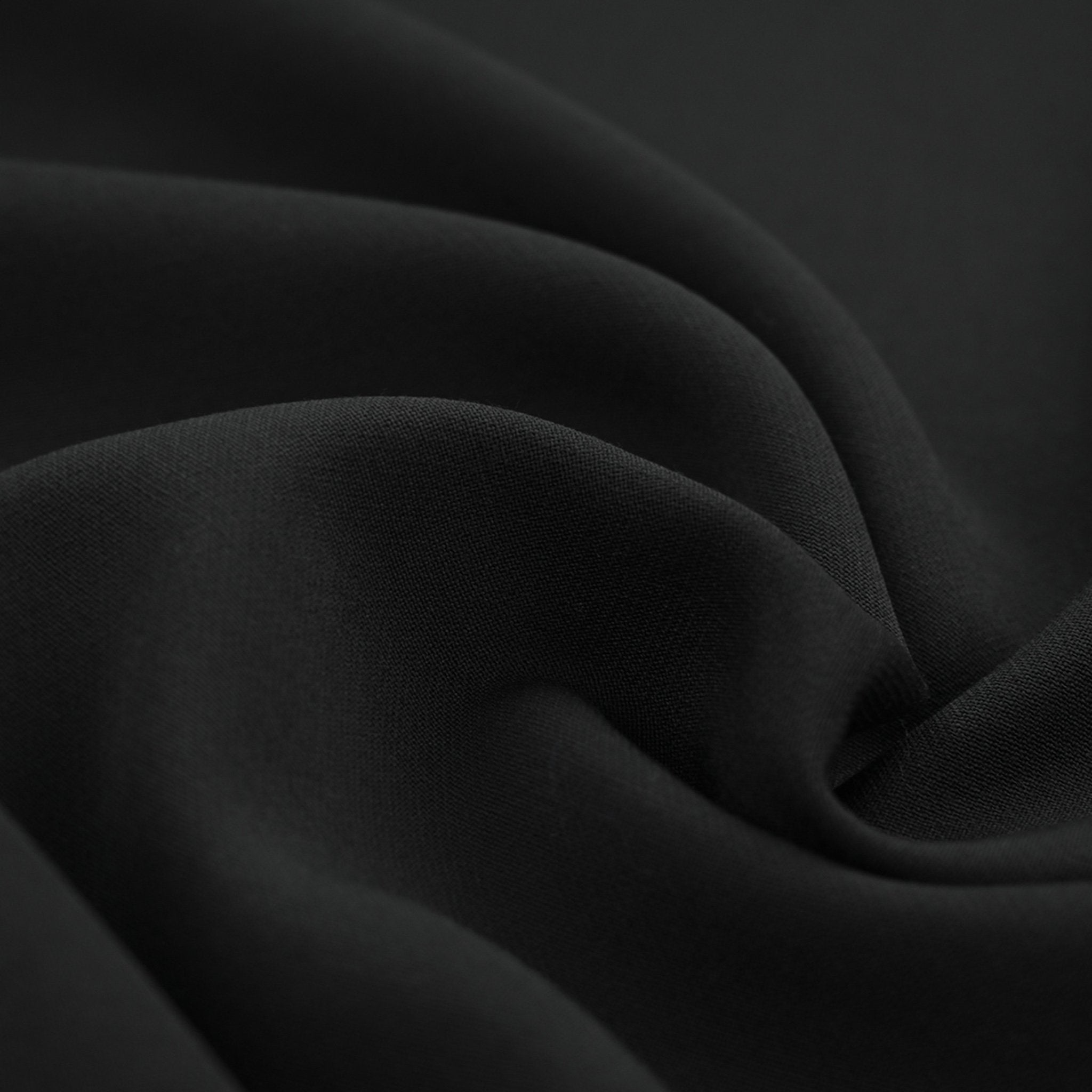 Black Woollen Crepe Fabric 97574