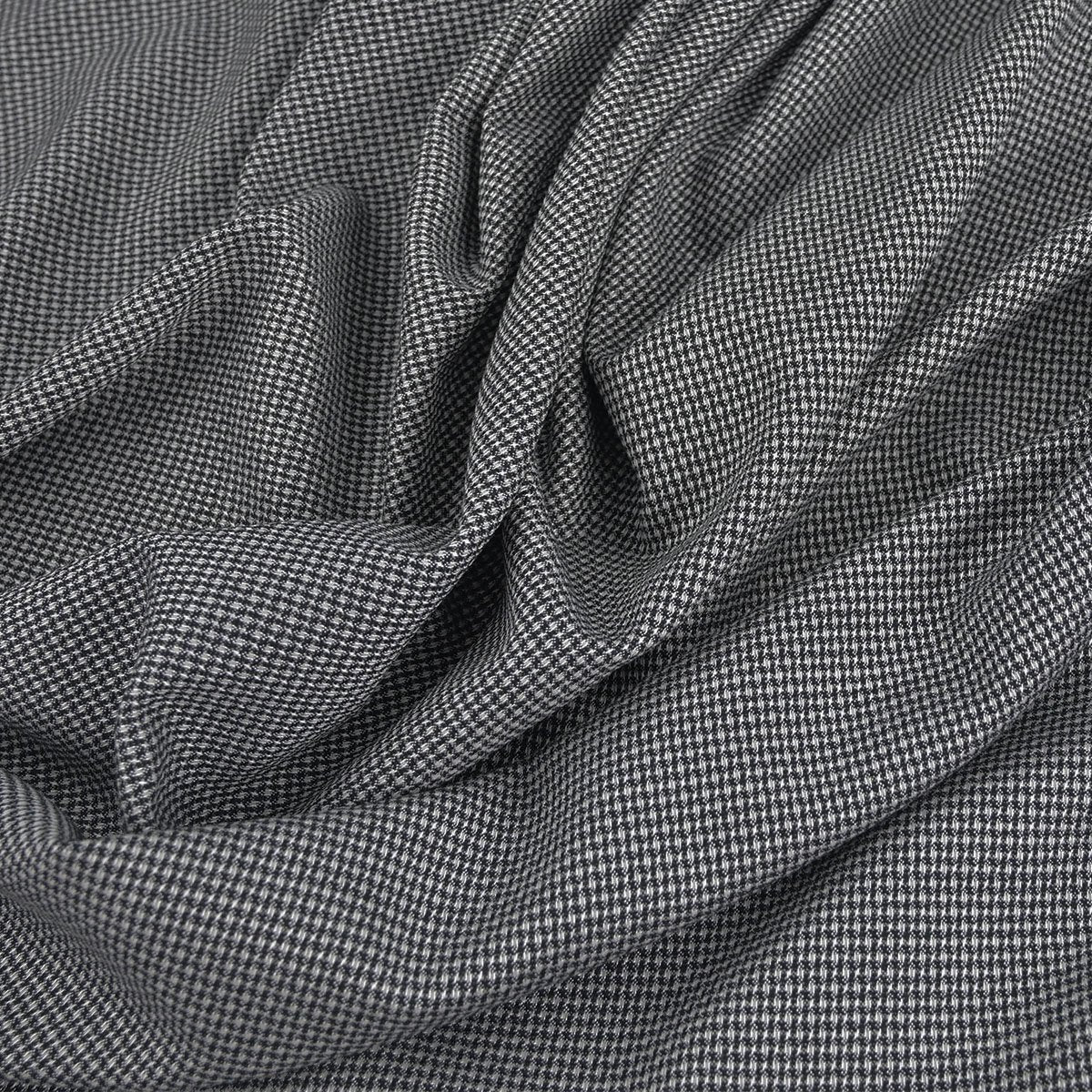 Fashion Fabrics Club Basic Black-White Dobby Wool-Cotton Terry Knit Jacketing Fabric by The Yard (Wool-Cotton-Polyester)