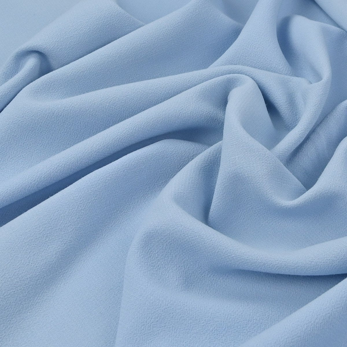 Blue Doublewave Crepe Fabric 97076
