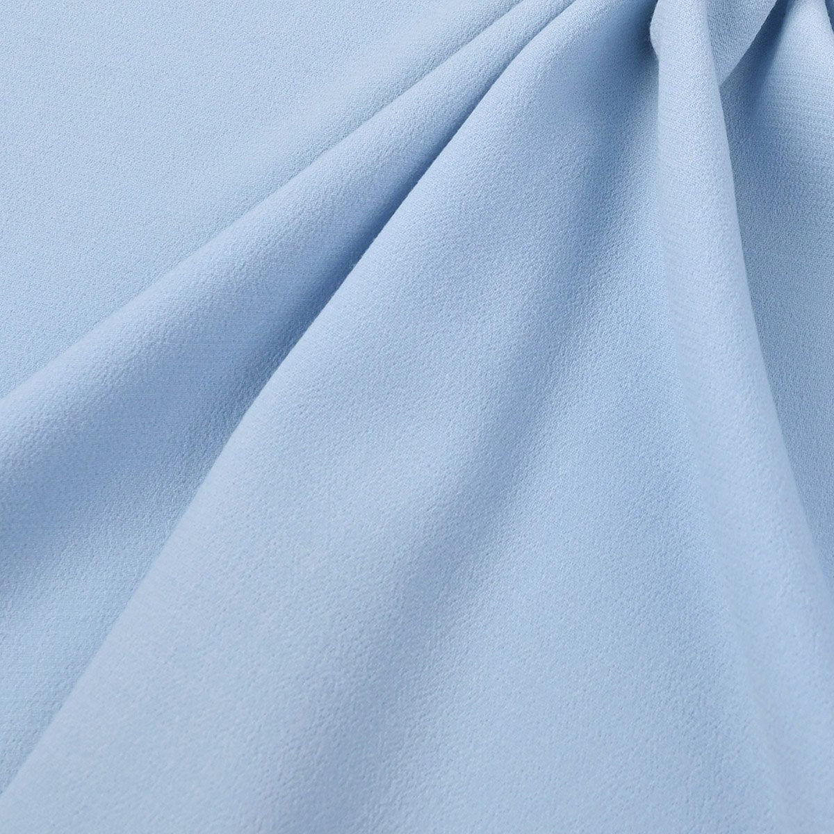 Blue Doublewave Crepe Fabric 97076