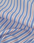 Blue Striped Poplin Fabric 97205