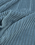 Blue Striped Velvet Fabric 4093