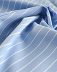 Blue Striped Twill Fabric 3704