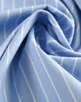 Blue Striped Twill Fabric 3704