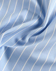Blue Striped Twill Fabric 3704
