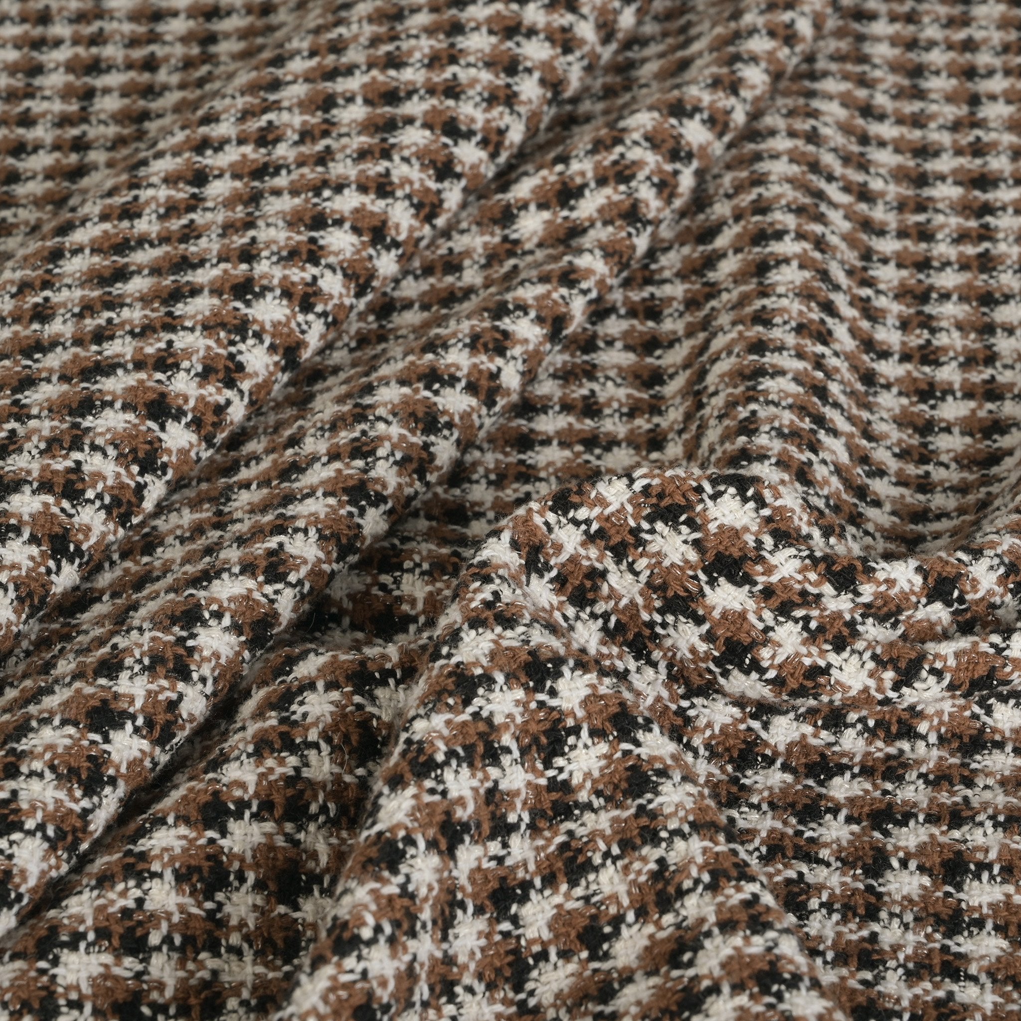 Brown White Houndstooth Tweed 4561