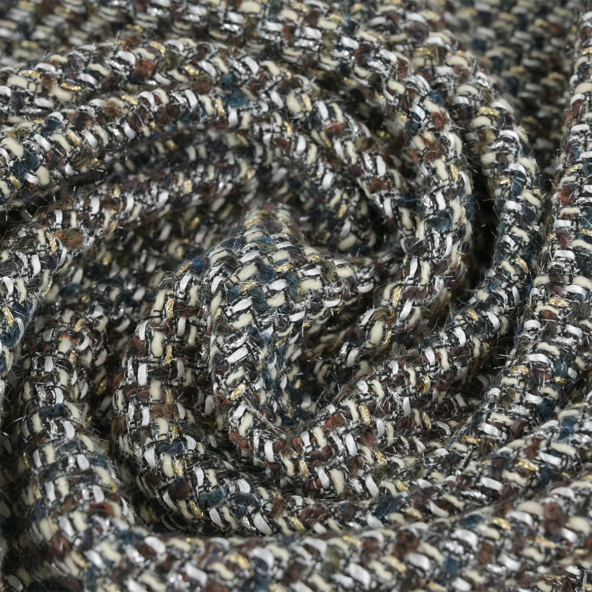 Metallic clearance tweed fabric