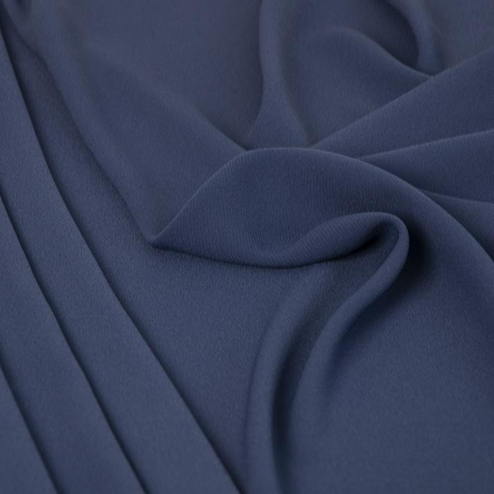 China Blue Poly Crepe Satin 4635 - Fabrics4Fashion