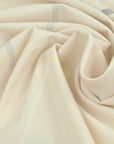 Cream Plaid Shirting Fabric 4711