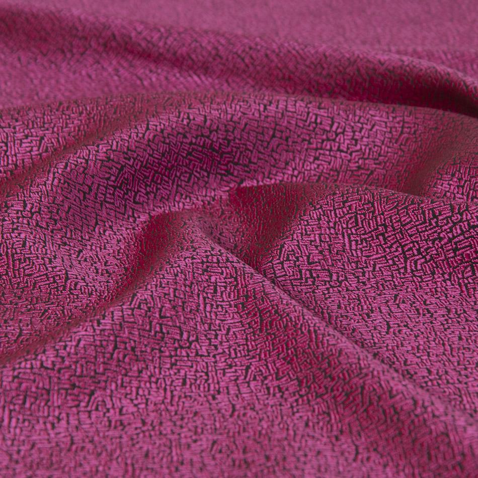 Fuchsia Geometric Jacquard 5023 Fabrics4Fashion