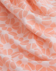 Coral & White Jacquard 5282 - Fabrics4Fashion