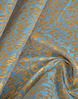 Gold and Blue Jacquard Fabric 96892