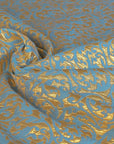 Gold and Blue Jacquard Fabric 96892