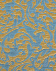 Gold and Blue Jacquard Fabric 96892