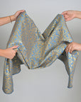 Gold and Blue Jacquard Fabric 96892