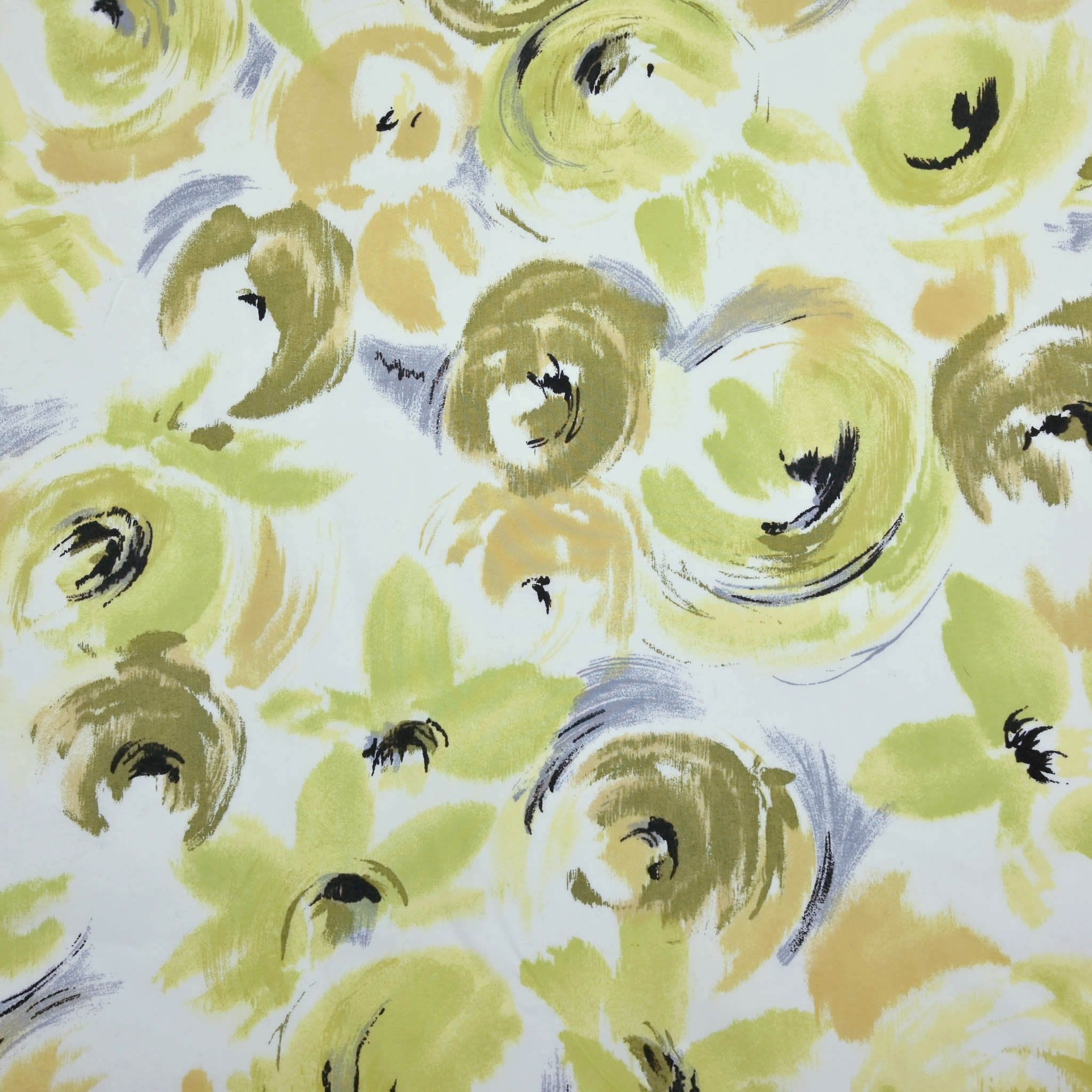 Green Floral Print Fabric 98683