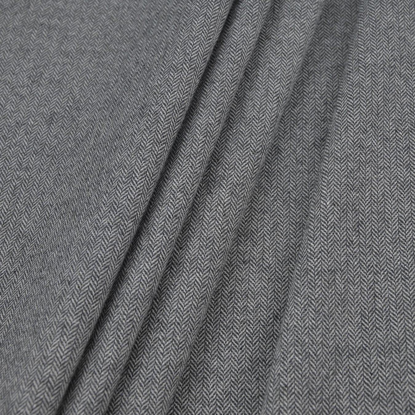 トップス n.hoolywood gray cotton herringbone Subtle Herringbone in Dove | Upholstery Fabric | Grey Fleece
