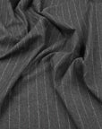 Grey Pinstripe Suiting Flannel 98227