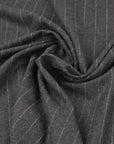 Grey Pinstripe Suiting Flannel 98227